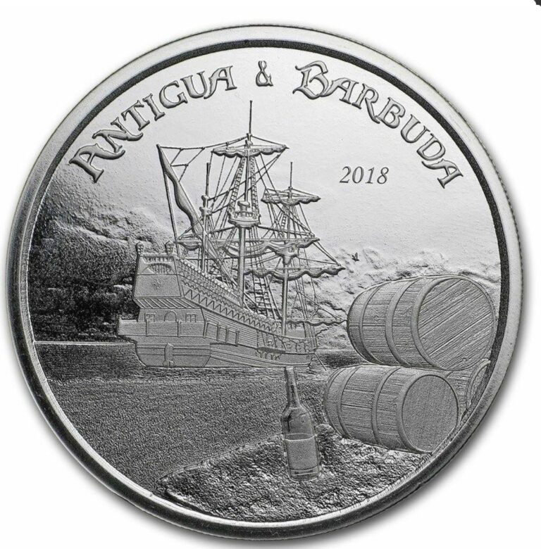 Read more about the article 2018 Antigua and Barbuda 1 oz 999 Silver Caribbean Rum Runner BU Coin in capsule