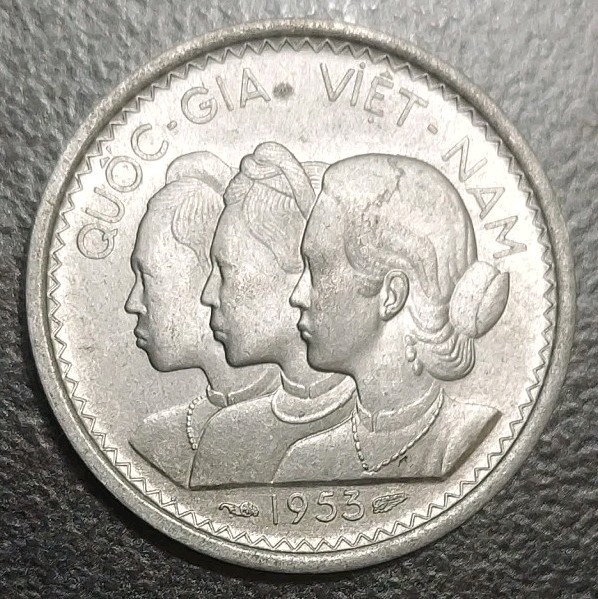 Read more about the article 1953 Vietnam State Of South Viet Nam 10 Su AU Aluminum Coin KM 1