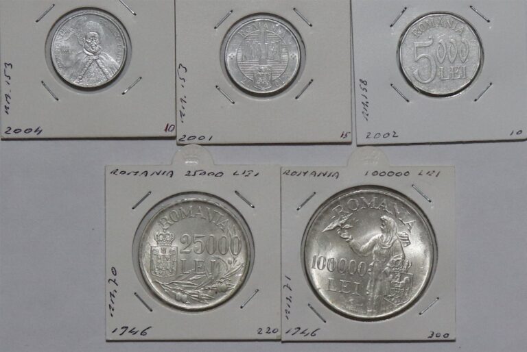 Read more about the article 🧭 🇷🇴 ROMANIA 25000 + 100000 LEI 1946 SILVER + 1000 LEI B84 #133
