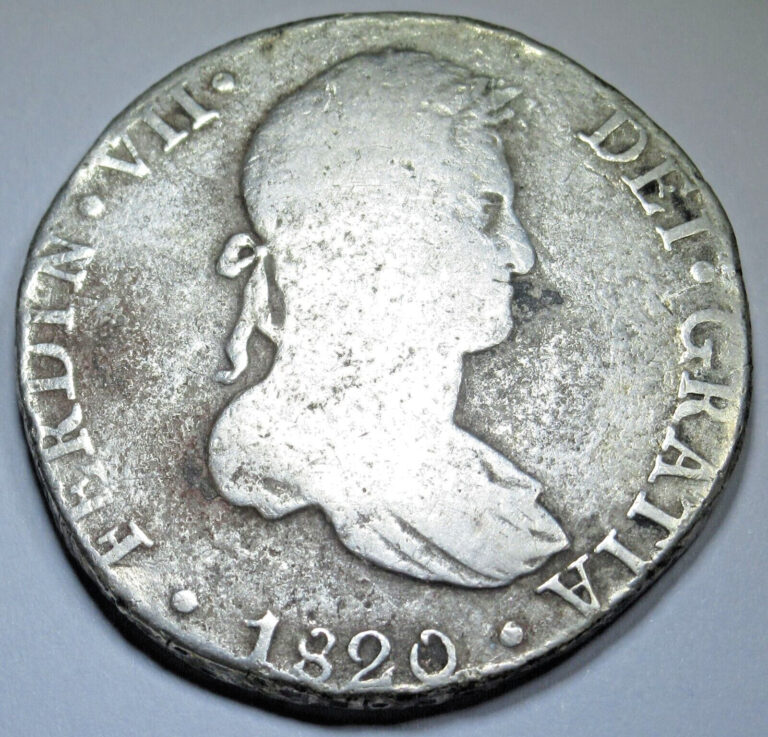 Read more about the article 1820 Spanish Peru Silver 8 Reales Genuine Antique 1800’s Colonial Dollar 8R Coin