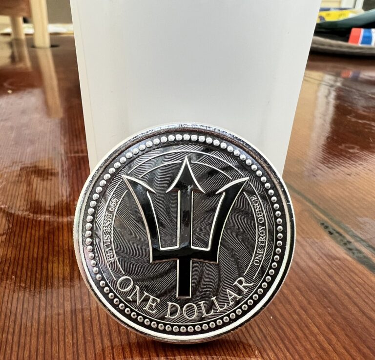 Read more about the article 2019 BARBADOS TRIDENT 1oz .999 Silver Coin Proof-like BU *ROLL OF 20