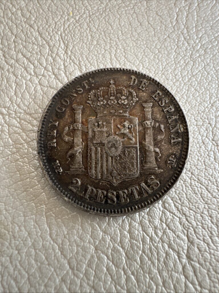 Read more about the article 1889 2 Pesetas Spian Silver Coin