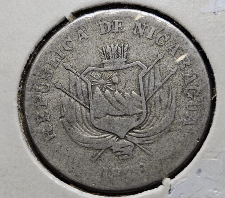 Read more about the article 1878 Nicaragua 1 Centavo KM# 1 Nice Condition  Coin