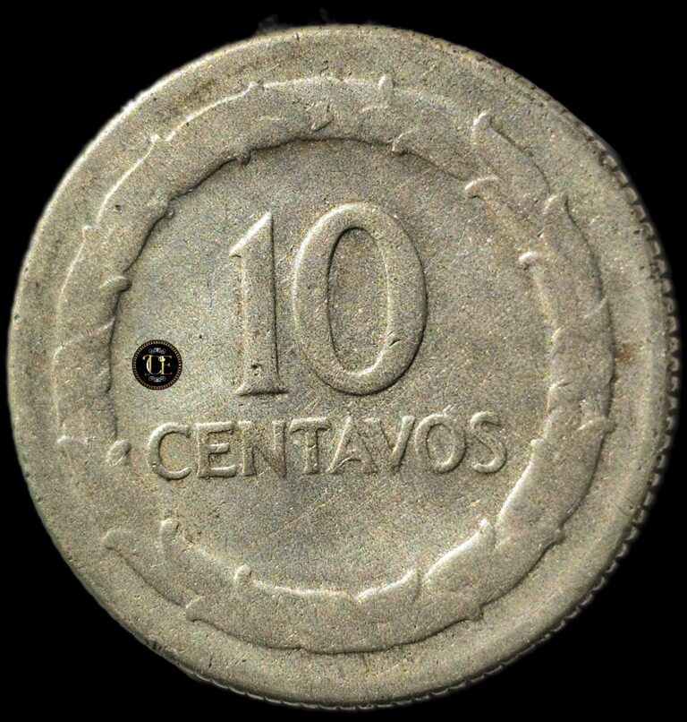 Read more about the article 1950 – 10 Centavos Colombia Silver Coin  Variety With “B” above ¡RARE and SCARCE!