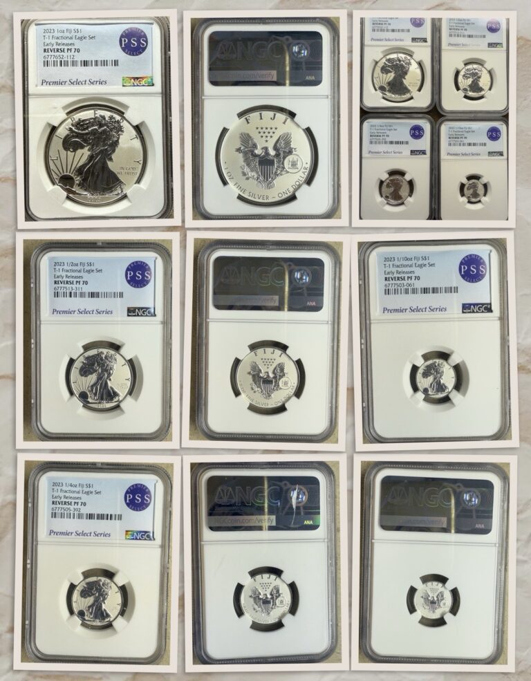 Read more about the article 2023 Fiji Type 1 Fractional Eagle Set NGC MS70 *RARE ORIGINAL 1.85 OZ  4pc SET