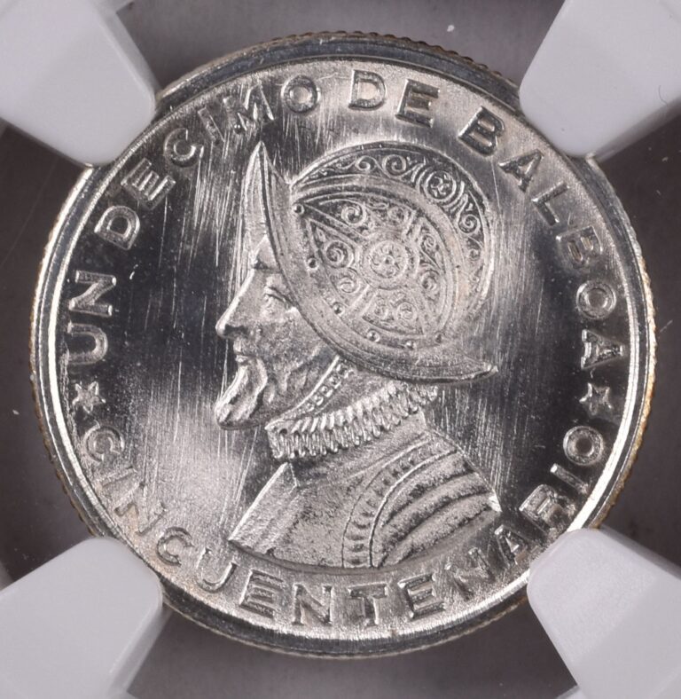 Read more about the article 1953 Panama 1/10 Balboa Republic Anniversary – NGC MS68