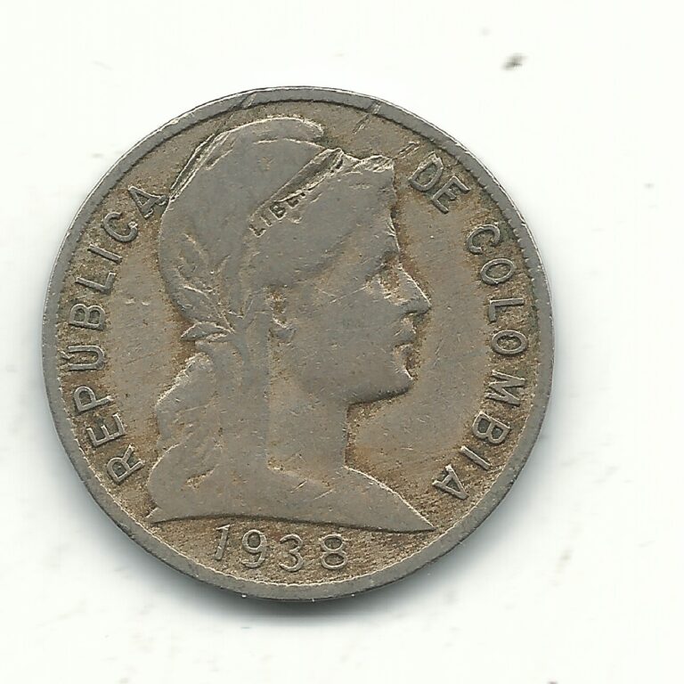 Read more about the article A VERY NICE 1938 COLOMBIA FIVE – 5 CENTAVOS COIN-JAN011