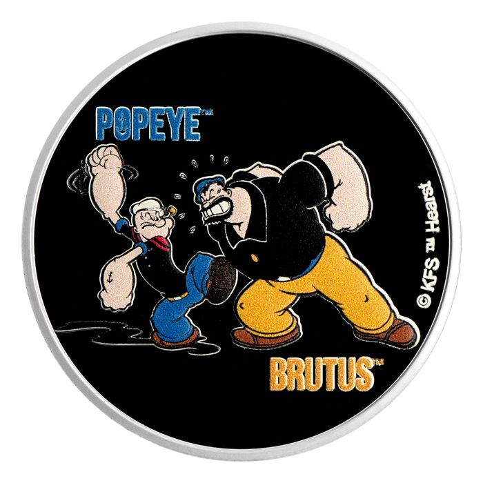 Read more about the article 2024 Fiji Popeye and Brutus Colorized 1 oz Silver Coin in capsule