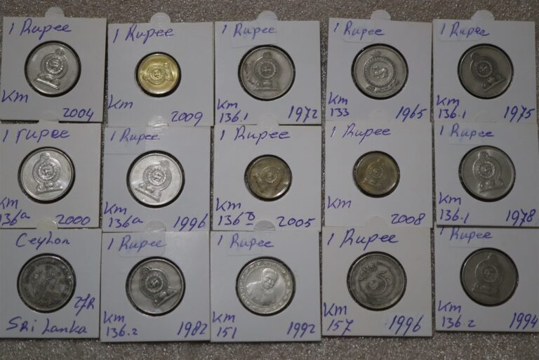 Read more about the article SRI LANKA – 1 RUPEE – 15 COINS COLLECTION B49 #N383