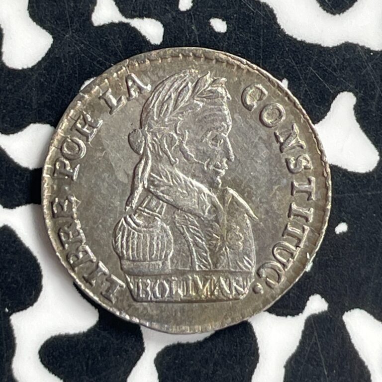 Read more about the article 1830-PTS JL Bolivia 1/2 Sol Half Sol Lot#T7045 Silver! High Grade! Beautiful!