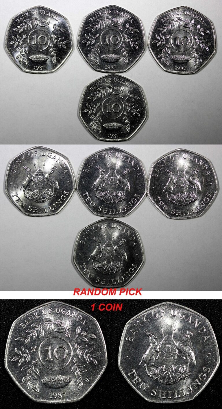 Read more about the article Uganda 1987 10 Shilling 1 YEAR TYPE UNC/BU KM# 30 RANDOM PICK (1 Coin) (25 002)
