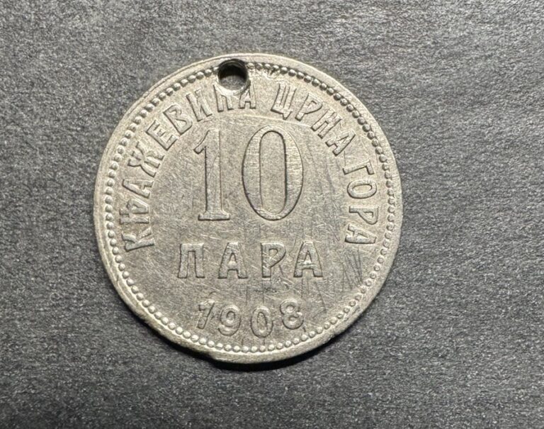 Read more about the article 1908 Yugoslavia Montenegro 10 Para Coin Key Date Only 250k Minted World KM #3
