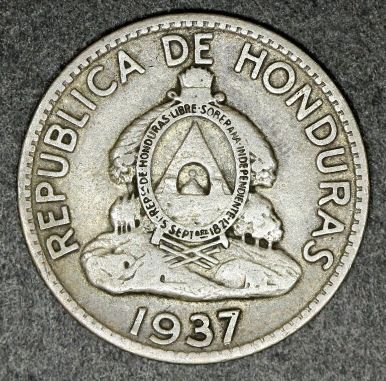 Read more about the article 1937 Honduras 50 Centavos Delempira .900 Silver