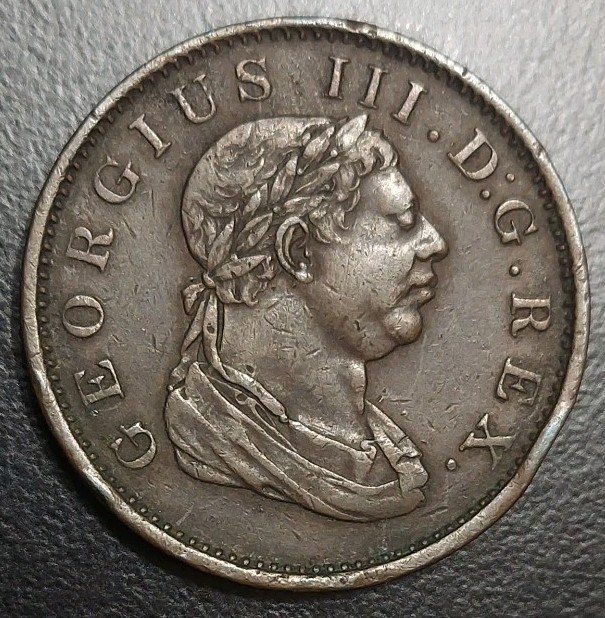 Read more about the article 1813 British Guiana Essequibo and Demarary 1 Stiver Large Bronze Coin KM 10 GUYANA