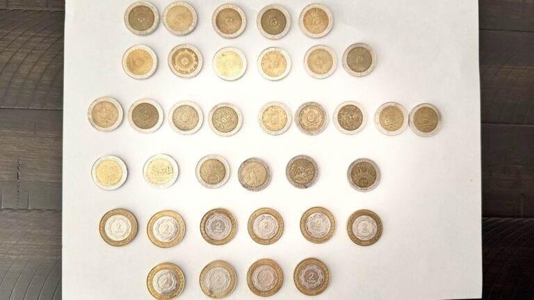 Read more about the article Lot of Argentina Coins – 1 Peso and 2 Pesos – Mixed Years  Circulated (36 Coins )