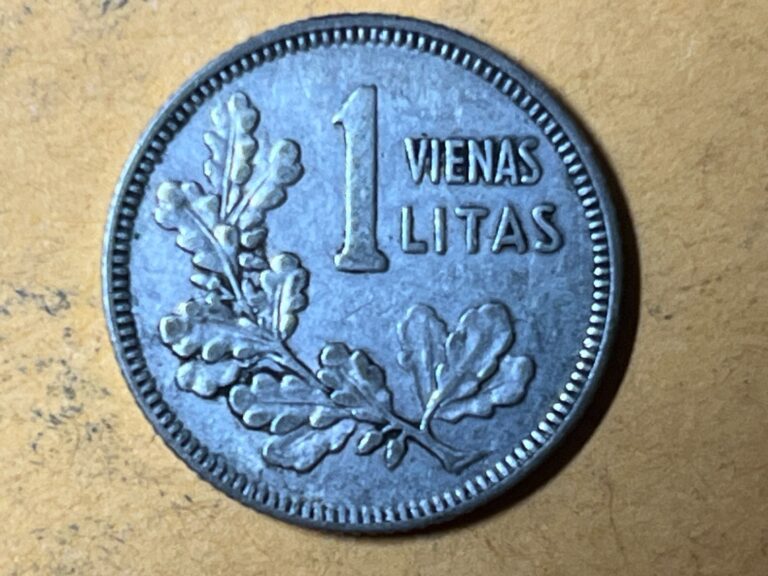 Read more about the article Lithuania 1 Litas silver coin   issued in 1925  circulated
