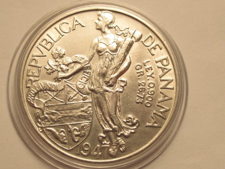 Read more about the article 1947 Panama Silver Un Balboa  super details  unc/au?