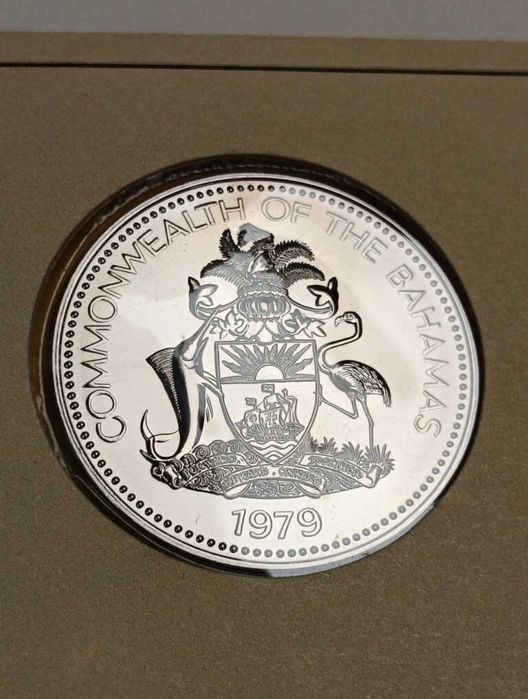 Read more about the article 1979 Bahamas $2 dollar coin Proof silver low mitage 2053