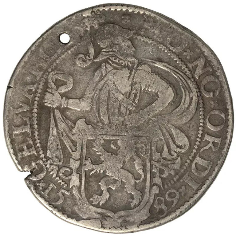 Read more about the article 1589 Netherlands Lion Daalder – Holed