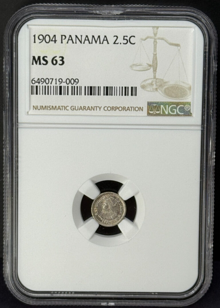 Read more about the article Panama – 2 1/2 Centesimos – 1904 NGC MS 63