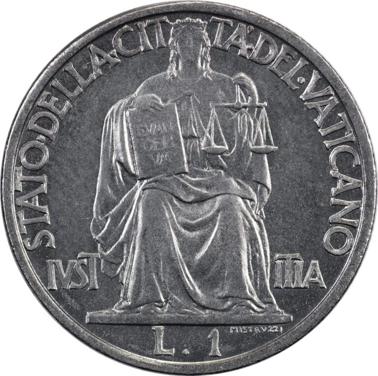 Read more about the article Vatican City – 1 Lira – 1942 – Unc – Pius XII