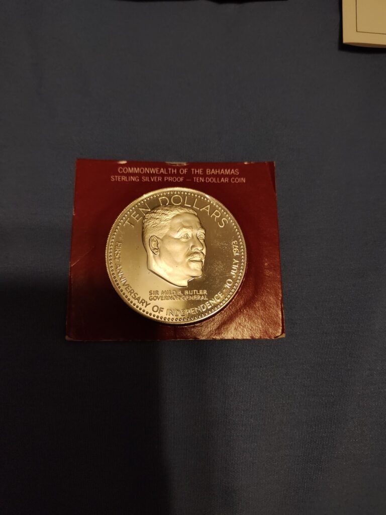 Read more about the article 1974 Bahamas 10 Dollar  Silver Proof  Independence  Day Commemorative Coin