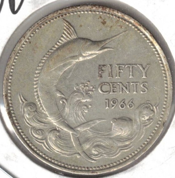 Read more about the article 1966 Bahamas Silver Circulated Fifty Cent Coin #1
