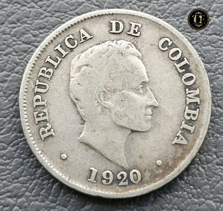 Read more about the article 1920 – 20 CENTAVOS COLOMBIA SILVER COIN   SILVER 0.900  ¡VERY RARE! ¡NICE STATE!