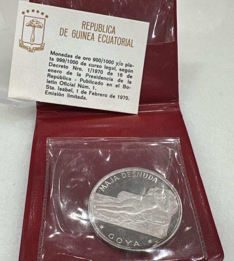 Read more about the article 1970 Ecuatorial Guinea 100 Pesetas Guineanas coin .9999 Silver Coin [1771]