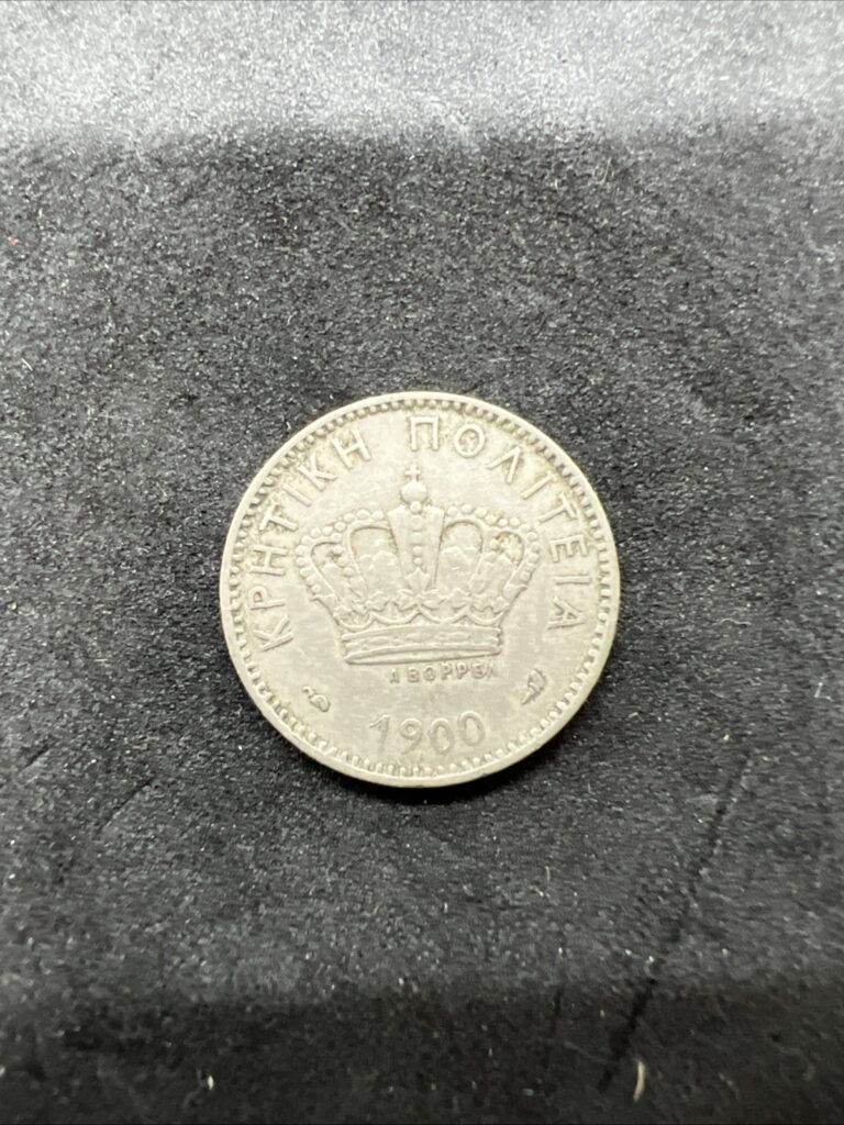 Read more about the article 1900 Crete 20 Lepta Only Year Issue World Coin 1900 A