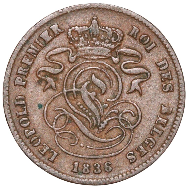 Read more about the article 1836 Belgium Leopold I 2 Centimes Coin
