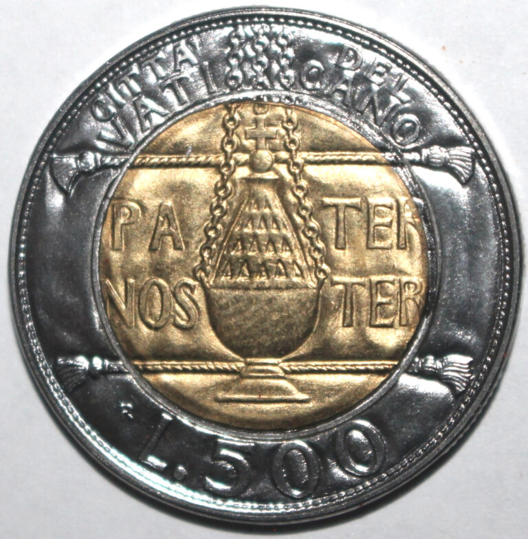 Read more about the article Vatican City 500 Lire Coin 1993 KM# 249 John Paul II Pater Noster Five Hundred