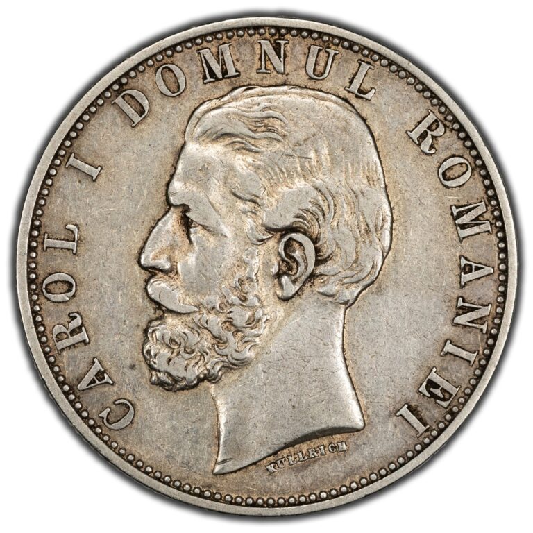 Read more about the article Romania 1881 5 Lei Silver Coin KM #17
