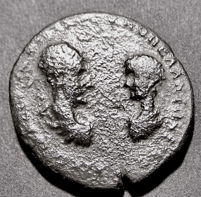 Read more about the article MACRINUS and DIADUMENIAN w/ Light Bringer-DIANA  Old Bulgaria  Roman Coin  26mm
