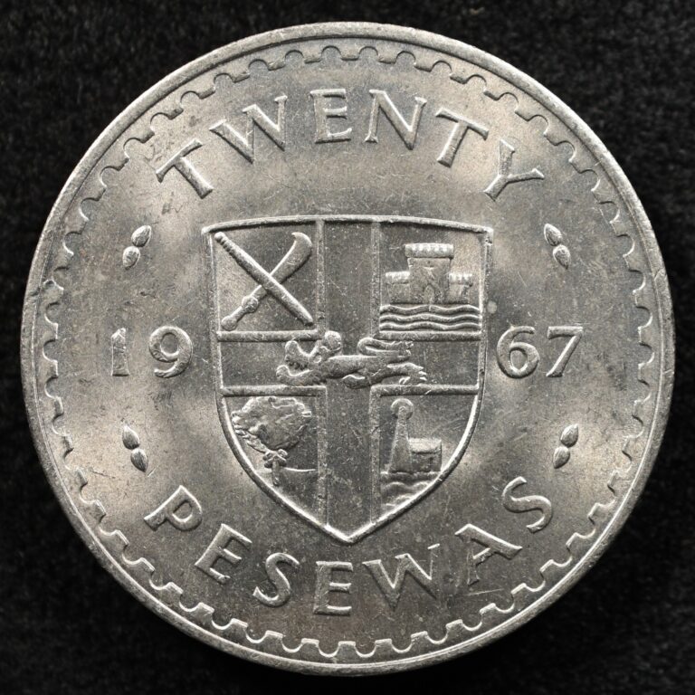 Read more about the article Ghana 20 Pesewas 1967  Coin  Inv#I700