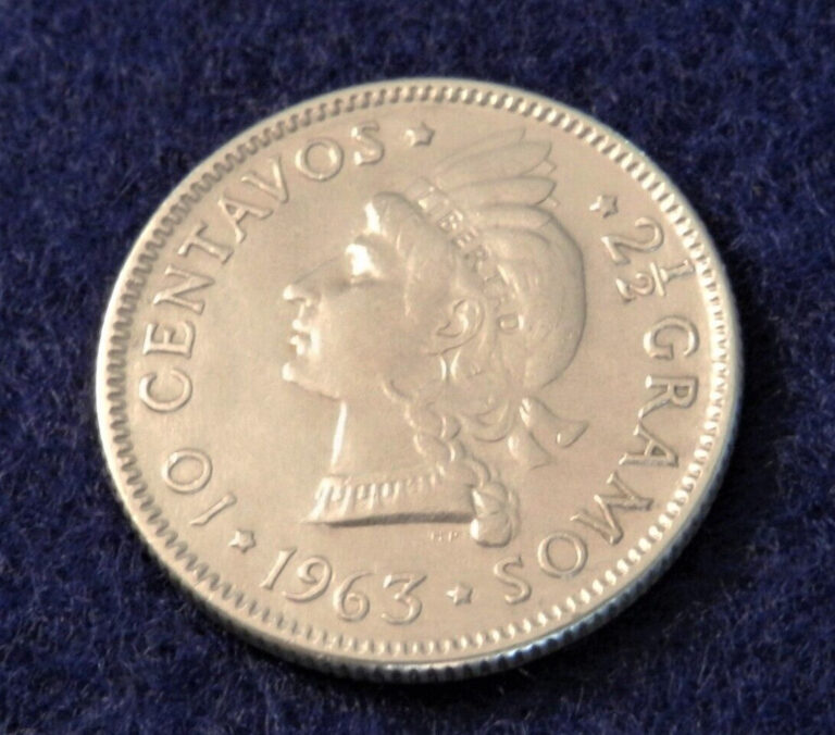 Read more about the article 1963 Dominican Republic 10 Centavos – Great Commemorative Silver Coin – See PICS