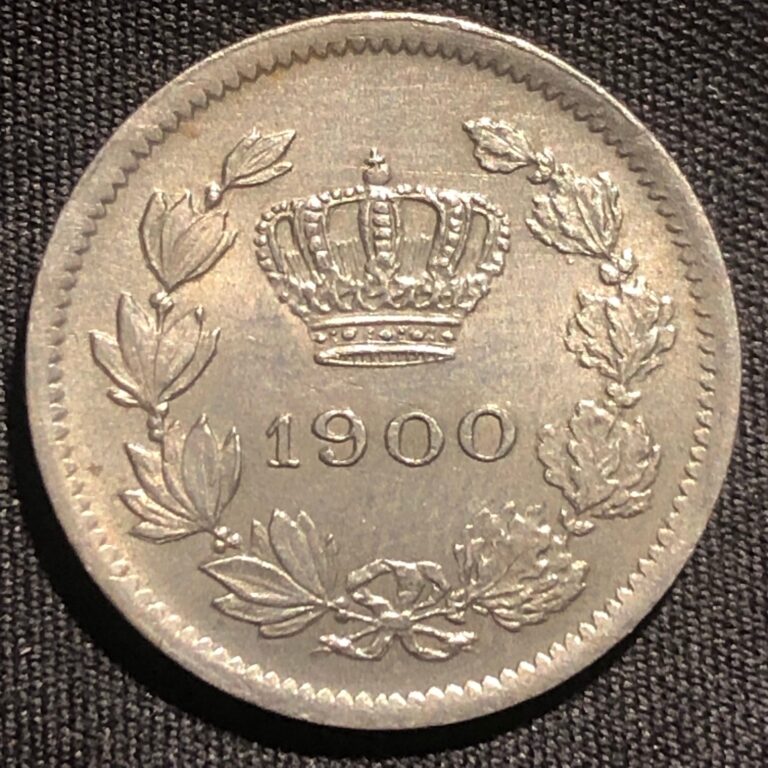 Read more about the article 1900 Romania 5 Bani Copper-Nickel Coin – AU (About Uncirculated) condition