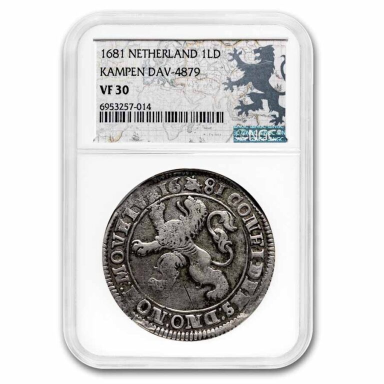 Read more about the article 1681 Netherlands Silver Lion Daalder VF-30 NGC