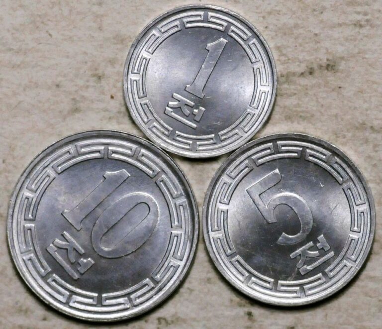 Read more about the article 1959 SOUTH KOREA LOT OF THREE COINS 1-5-10 CHON (BRILLIANT UNC!)