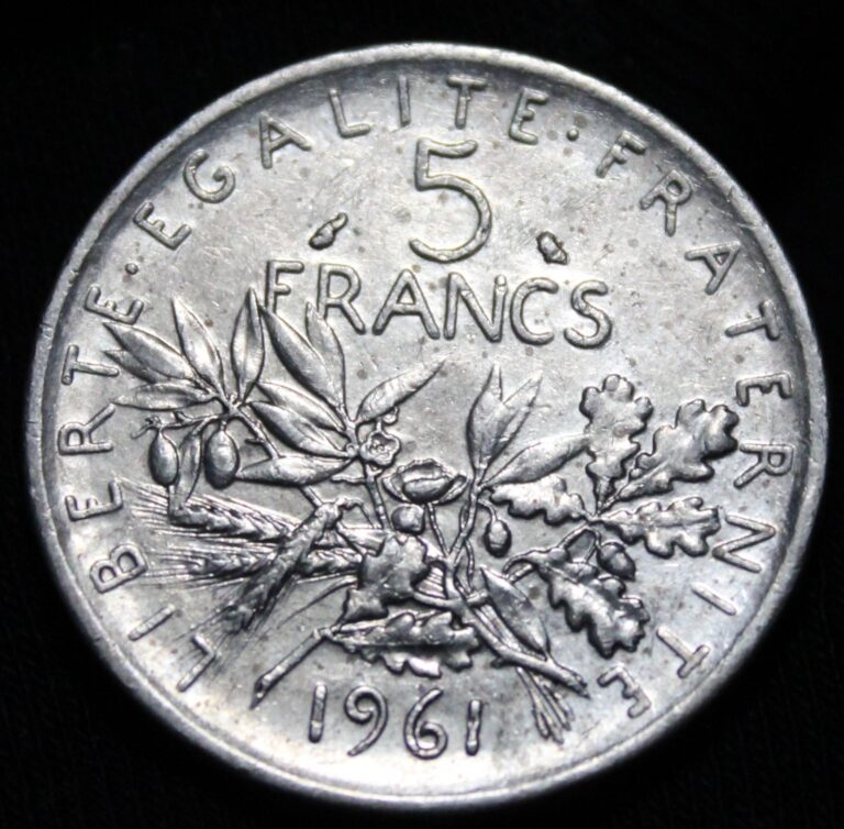 Read more about the article France  1961   5 Francs Silver   725-1159