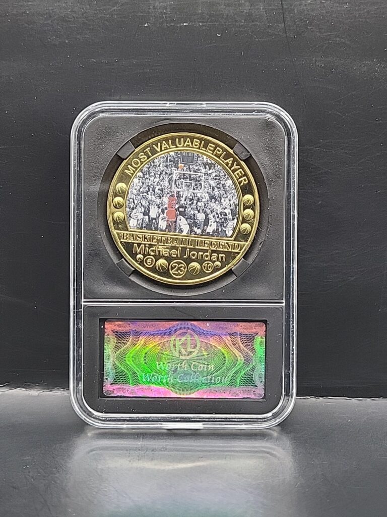 Read more about the article Michael Jordan 24 KT Gold Plated Collectible Coin Worth Collection Lakers NBA 👑