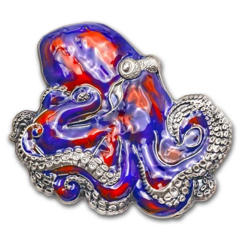 Read more about the article 2024 Barbados 3 oz Silver Octopus Shaped Coin (with Box and COA)