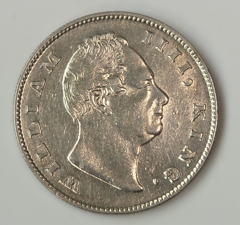 Read more about the article 1835 King William India British 1 One Rupee Silver Coin w/ AU/BU Details