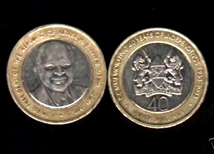 Read more about the article Kenya 40 SHILLINGS KM-33 2003 x 1 Pcs Independence Bimetal Commemorative COIN