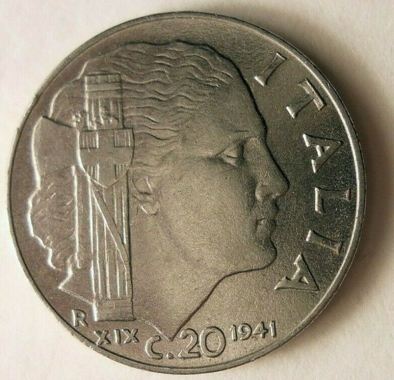 Read more about the article 1941 ITALY 20 CENTESIMI – Fascist Era – Free Shipping – WW2 ITALY BIN