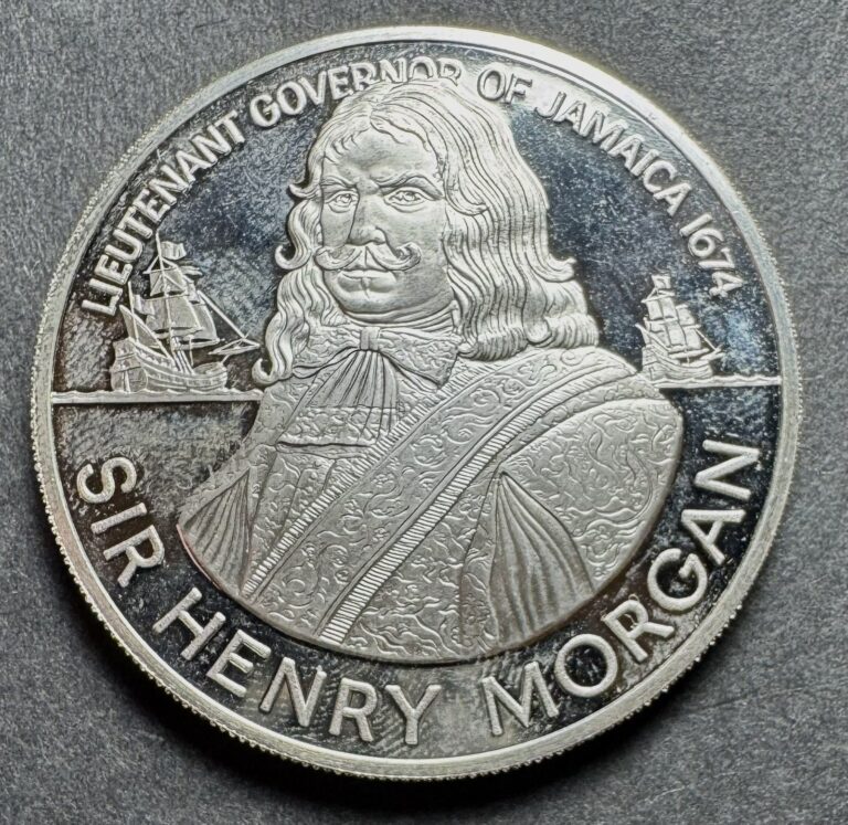 Read more about the article 1974 Jamaica $10 Silver Proof Coin Sir Henry Morgan.  Free US Shipping.  AB