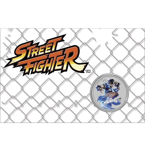 Read more about the article 2022 1 oz Colorized Tuvalu Silver Street Fighter Chun Li Colorized Coin In Card