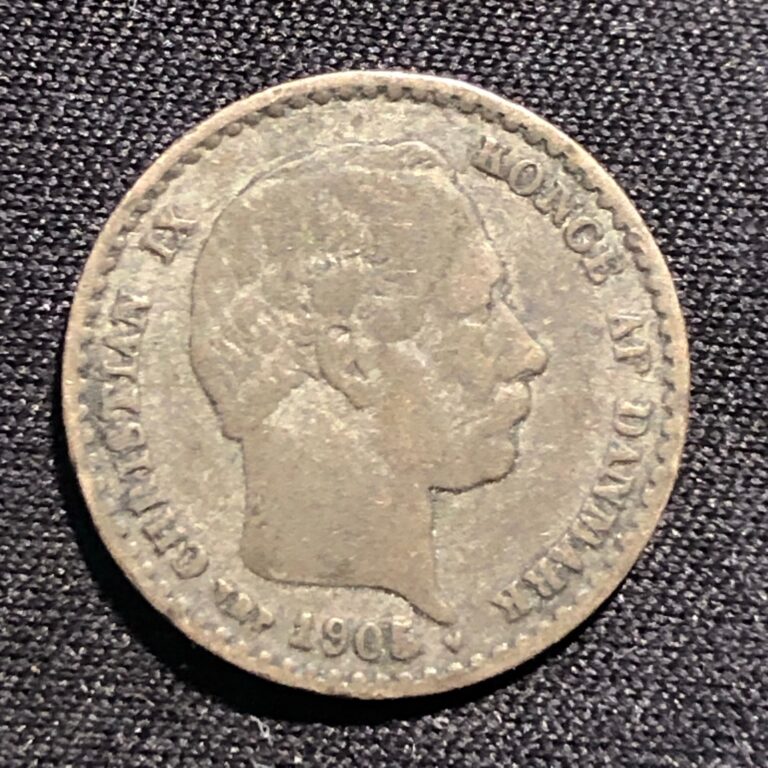 Read more about the article 1905 Denmark 10 Ore Silver Coin – F (Fine) condition