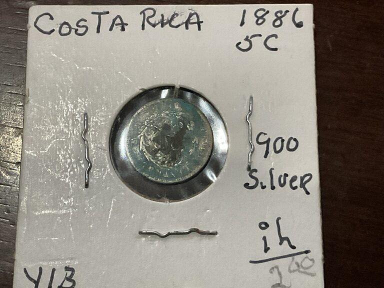 Read more about the article 1886 Costa Rica 5 Centavo  low mintage Coin