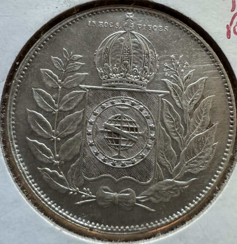 Read more about the article Foreign Silver Coin Brazil 1852 1000 Reis